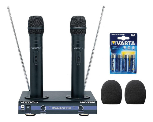 Sistema De Micrófono Inalámbrico Recargable Vocopro Vhf Vhf