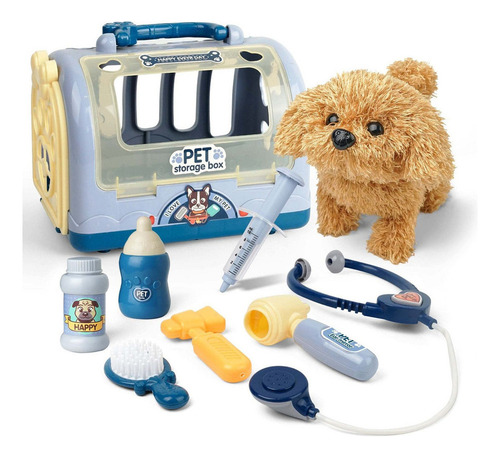 X Kit Médico Veterinário Conjunto De Brinquedos Para