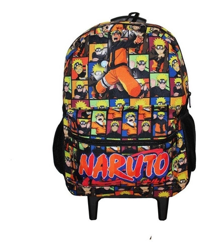 Mochila Masculina Naruto Rodinhasjuvenil Escolar Personagem Cor Laranja-escuro