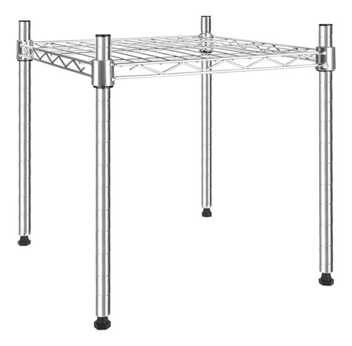 Estantería Metálica Apilable Resistente 1 Estante Cromado 38