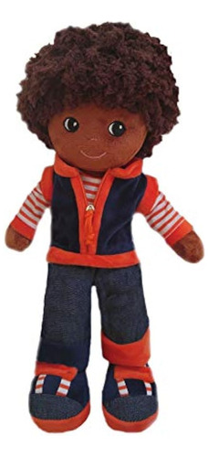 Girlzndollz Avery Black Boy Doll, Azul Marino, Naranja, Marr