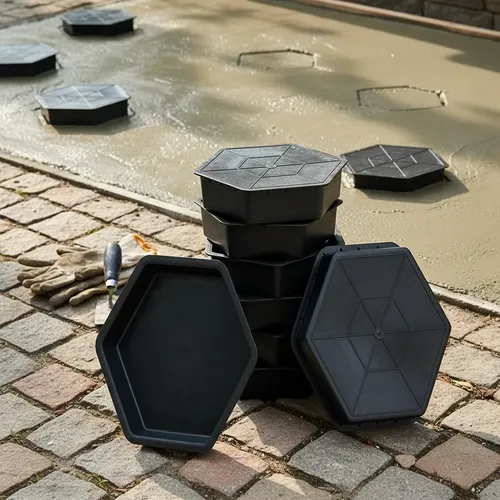 Forma Paver Hexagonal Calçada Jardim 25x25x6 Kit 30 Peças