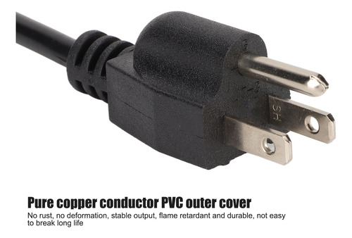 Cable Corto De Alimentación Ac 515p A Iec320 C5 Hembra 18 Aw