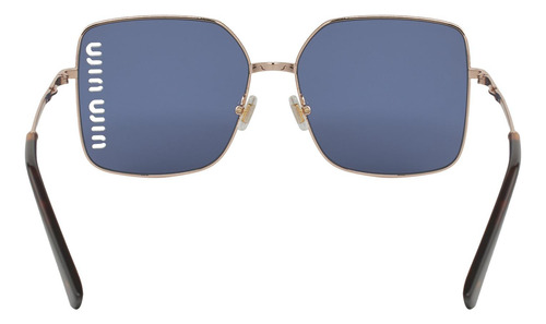 Miu Miu Mu 51ys Zvf-1v1 Square Shape Gold Rose Blue (Usado)