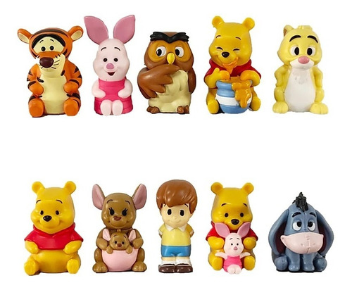 Winnie Pooh Mini Figuras Coleccionables Disney 10pz
