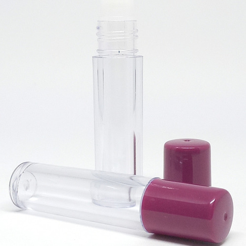 Embalagem De Maquiagem Frascos Plásticos Roll-on Vazio 10und Cor Vinho