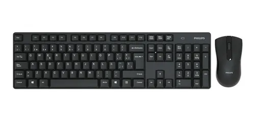 Kit Teclado Mouse Inalambrico Philips C501 Negro