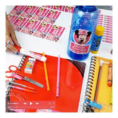 Imagen 2 de 7 de 97 Etiquetas Escolares Personalizadas Niñas