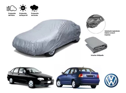 Lona Gruesa Felpa Impermeable Cubre Auto Vw Derby 2002