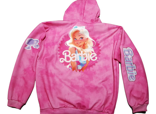 Sudadera Con Capucha De Barbie Pink Para Adulto Oversize