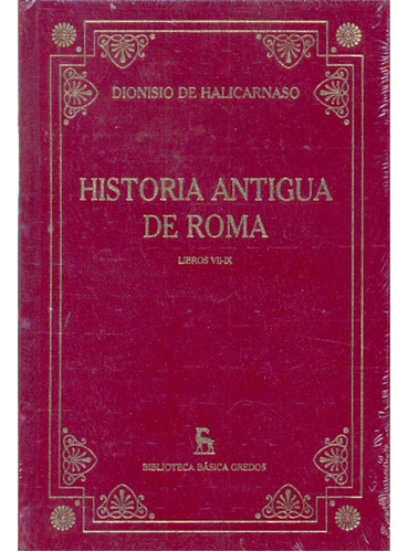 Historia Antigua De Roma Iii - Halicarnaso, Dionisio De