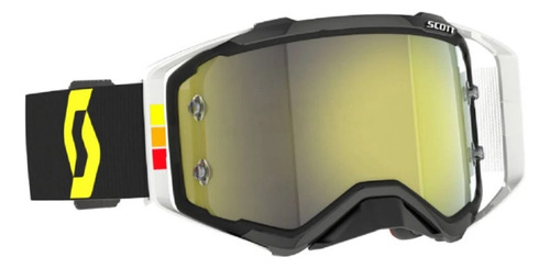 Óculo Para Motociclistas Scott Prospect 285540-1007289 Com Lente Amarelo E Armação Preto - Tamanho Un