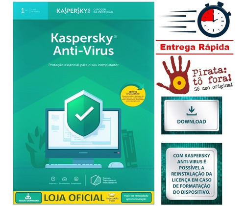 Kaspersky Anti Virus - 1 Usuario