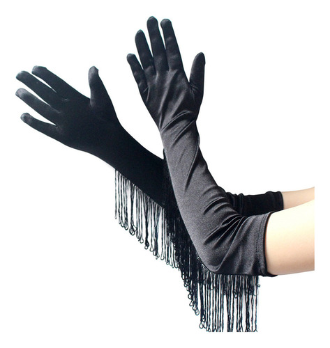 Axw Guantes Para Boda, Novia, Fiesta, Noche, Luz, Borla