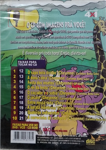 Dvd Multiokê Karaokê Total O Melhor Infantil 3 Lacrado