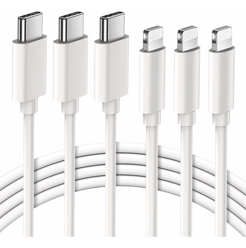 Quntis - Cable De Carga Rpida Para iPhone, Paquete De 3 Cabl