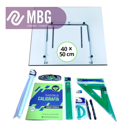 Imagen 2 de 8 de Tablero Dibujo Pizzini 40x50 C/atril 6 Posiciones+productos
