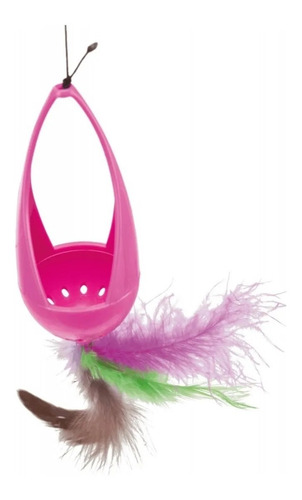 Juguete Gato Para Puerta Trixie Porta Snacks Con Plumas