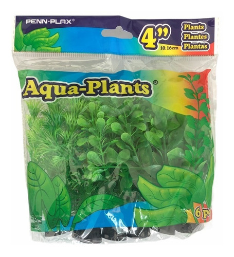 Planta Artificial Plastica Pecera Aqua Plant 10 Cms 6 Unidad