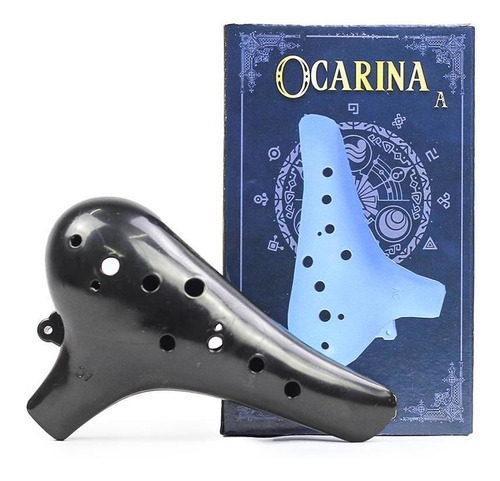 Flauta Ocarina Standard  Abs 12 Furos C Dó Cores Variadas