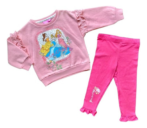 Conjunto Niña Poleron Y Calza Disney Princesas