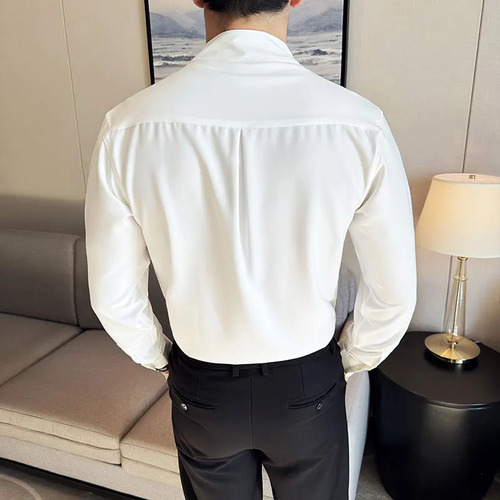 Camisa Con Cuello En V Para Hombre, Estilo Británico, Antiar