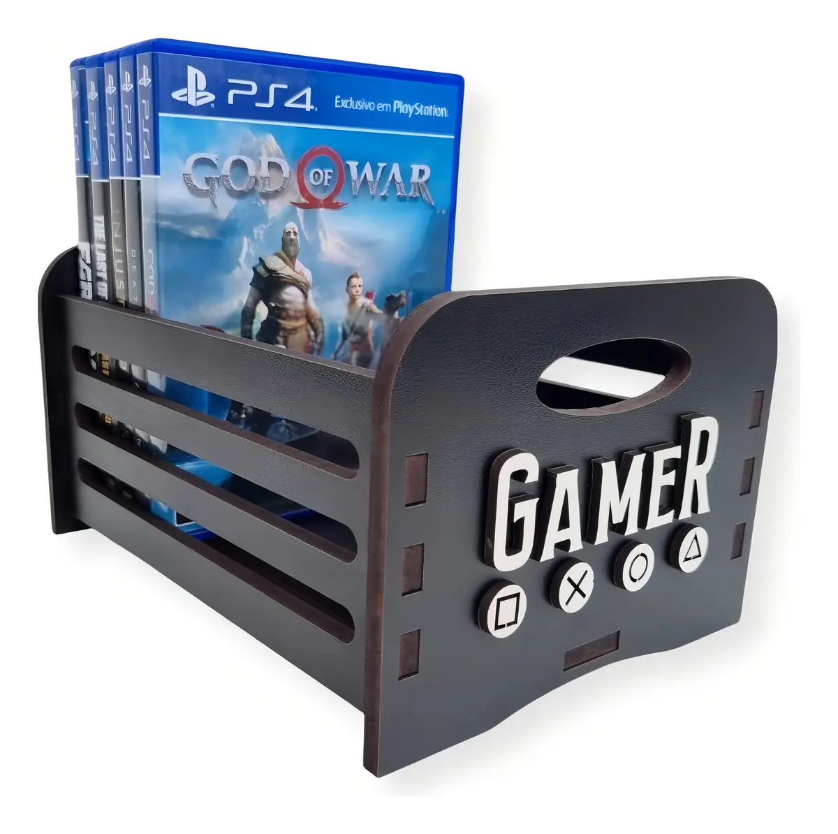 Porta Jogos, Organizador Case P/ Games Caixa O Em Mdf