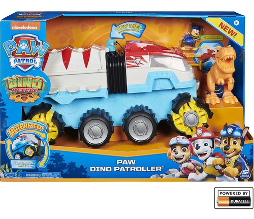 Dino Patroller Paw Patrol Vehículo Motorizado Chase T-rex