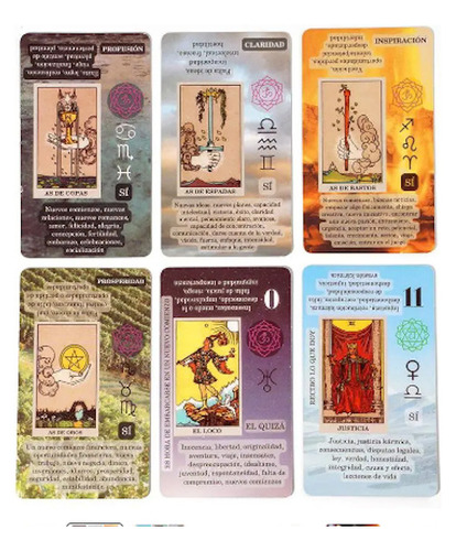 Cartas Tarot Español Principiantes Planetas Zodiaco Chakras