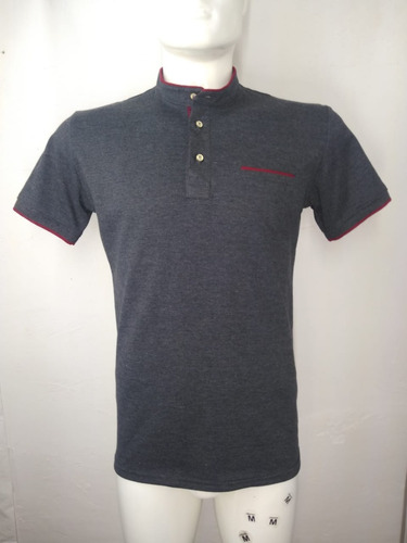 Playera Tipo Polo Cuello Mao