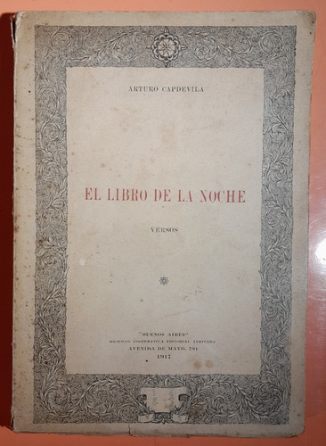 El Libro De La Noche Versos - Arturo Capdevila B1