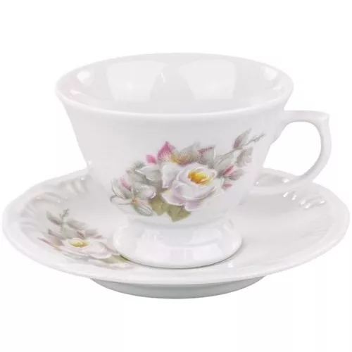 Jogo Jantar Chá e Café 42 Peças Eterna Porcelana Schmidt no Shoptime