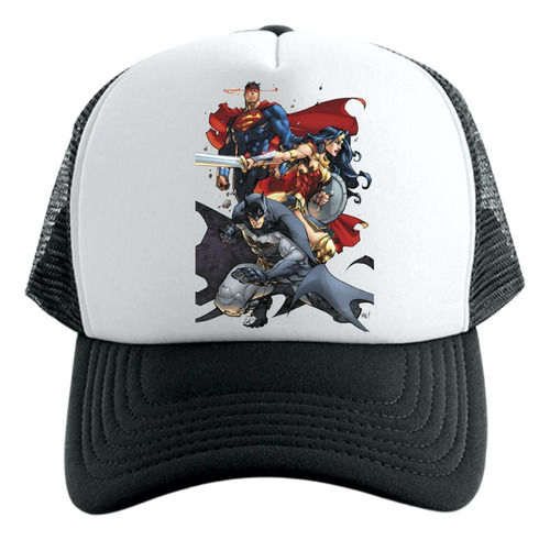 Gorra Tipo Trucker Negra Trinidad Super Heroes