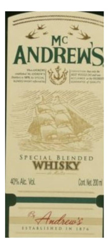 Pack De 6 Whisky Mc Andrews Special Blended 200 Ml