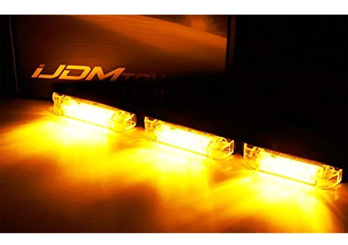 Imagen 2 de 5 de Ijdmtoy 3 Piezas De Luces Led De Color Ambar Para Rejilla C