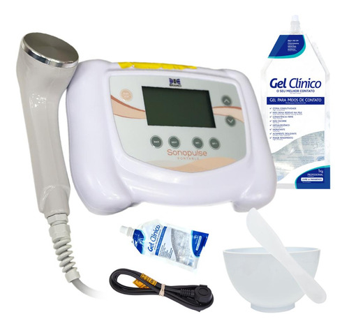 Ultrassom Portátil Sonopulse + Cubeta + Espátula + Gel
