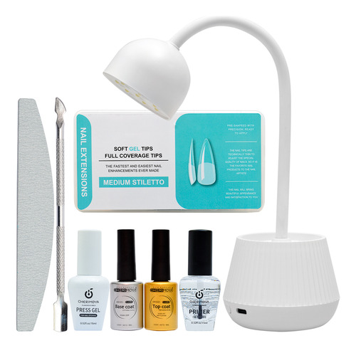 Kit Soft Gel Completo Cherimoya + Lámpara Inalambrica 18w