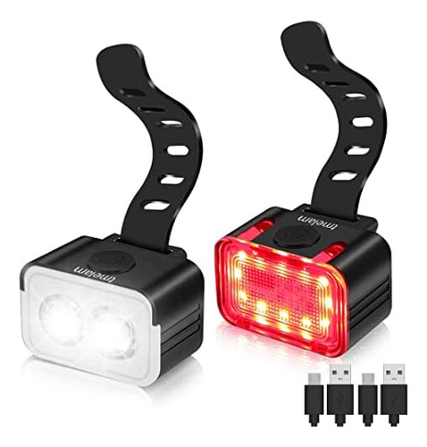 Juego De Luces Delanteras Y Traseras De Bicicleta Led R...