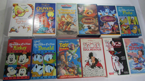 Lote De 14 Peliculas Vhs En Caja De Carton, Varias.