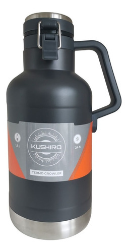 Imagen 3 de 4 de Growler Termo Kushiro 1.9 Lts. Acero Inox. Frio Por 24hs.