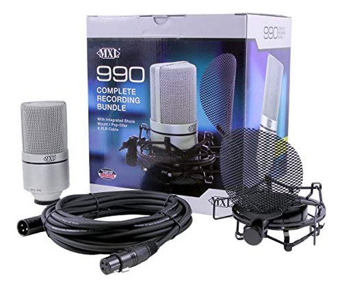 Mxl 990 Paquete Completo Micrófono De Condensador De Diafrag