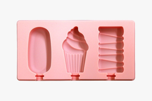 Molde Silicón Paletas Ice Cream 3 Tipos