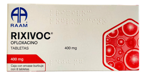 Rixivoc Ofloxacino 400 Mg Caja Con 8 Tabletas Raam