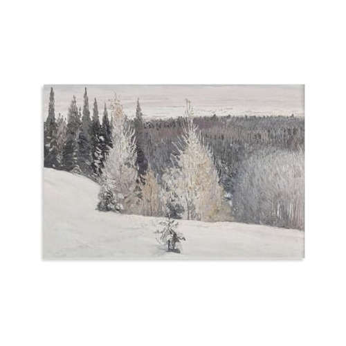 Póster De Arte De Pintura Al Óleo Con Tema De Invierno