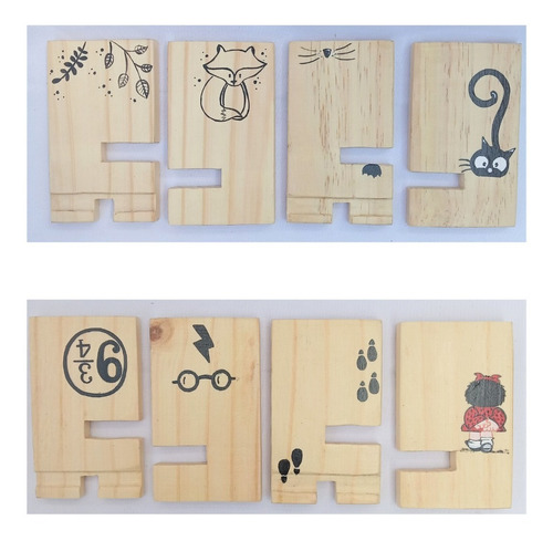 Imagen 8 de 10 de Soporte Para Celulares, Porta Celular, Hecho En Madera...