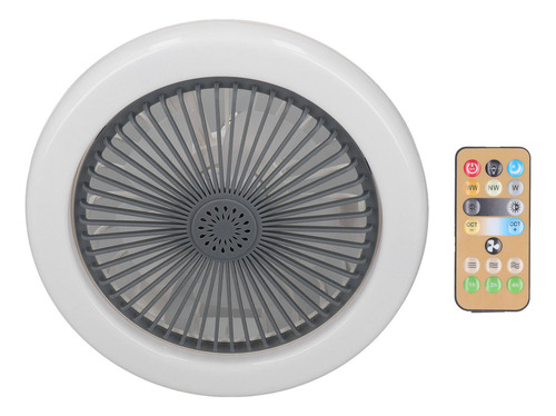 Ventilador De Techo Cerrado, Lámpara E27 Con Control Remoto