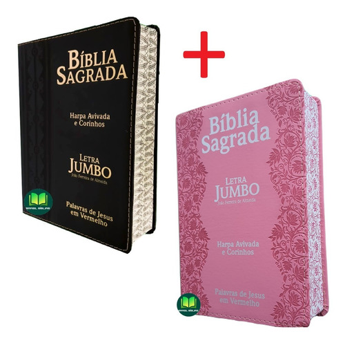 Biblia Jumbo Letra Extra Gigante Com Harpa 2 Unidades