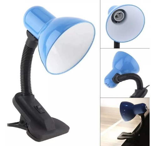 Lampara Acero Flexible Clip Escritorio Trabajo Homeoffice