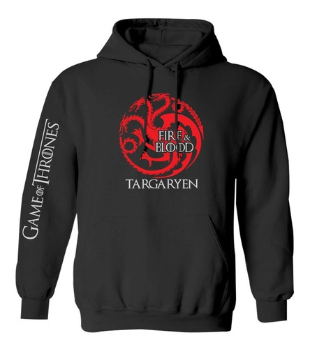 Sudadera Mod Game Of Thrones Targaryen Estampado Reflejante