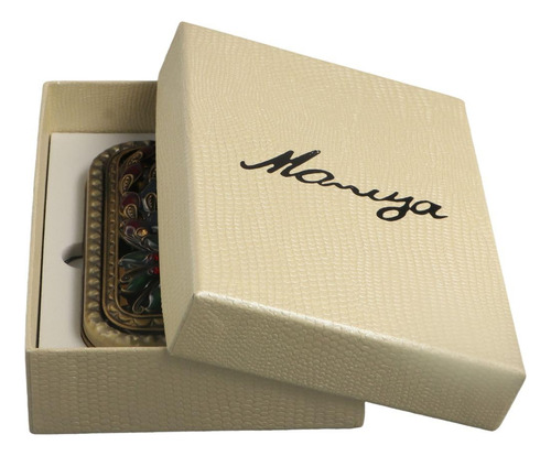 Espejo De Maquillaje Clásico Portátil Mini Espejo De Metal P